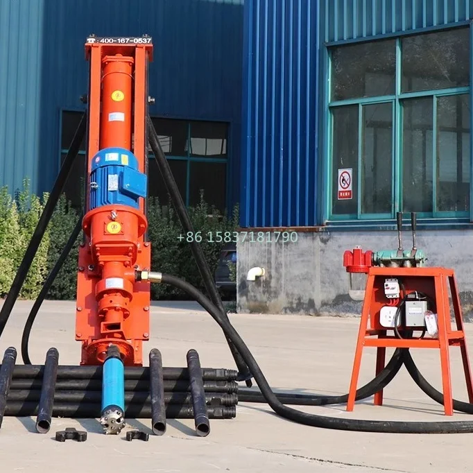 Small DTH Drilling Rig Anchor Slope Protection Portable Pneumatic DTH Drill Rig for Hard Rock Mining Rotary Impact Machine