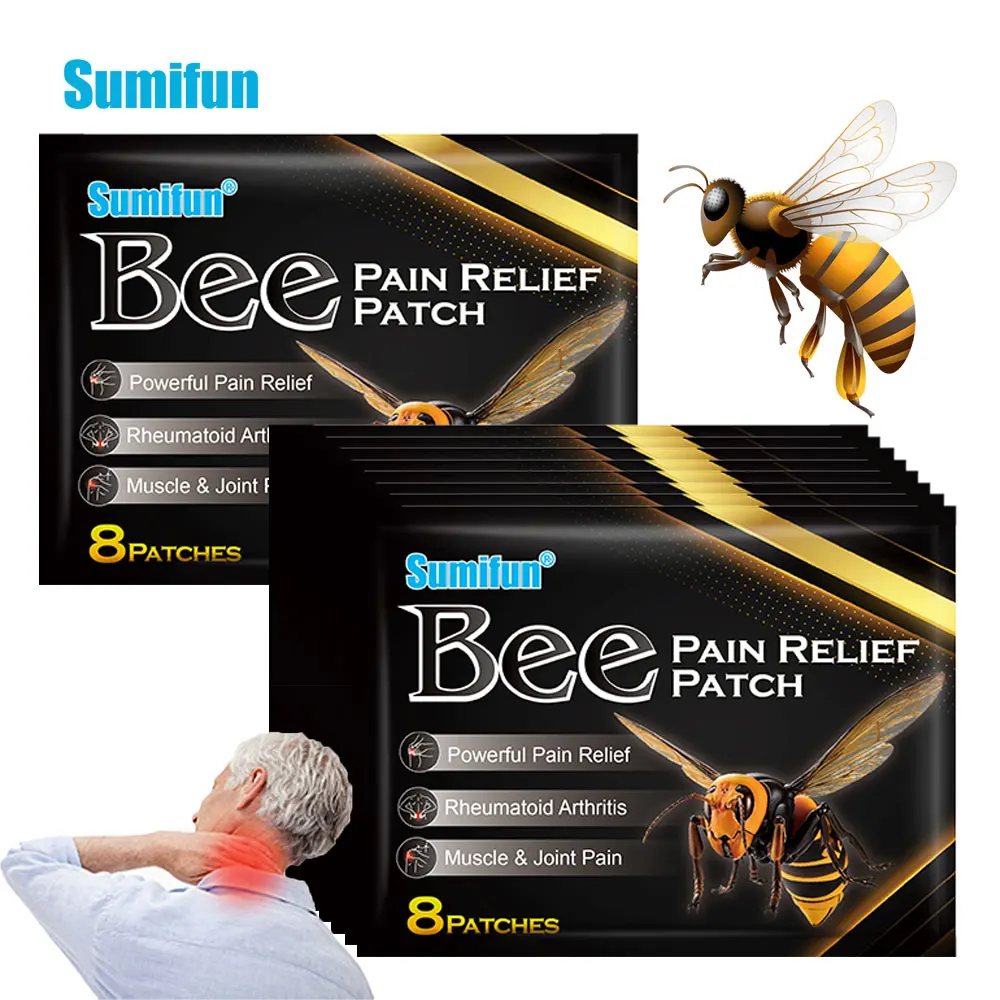 

8-80Pcs Sumifun Bee Venom Far Infrared Pain Relief Patch Joint Pain Stickers Neck Back Body Massage Relax Medical Plaster