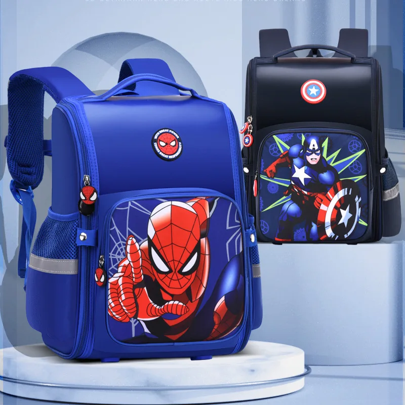genuine-disney-school-bags-for-boys-grade-1-6-spider-man-primary-student-shoulder-orthopedic-backpack-captain-america-mochilas
