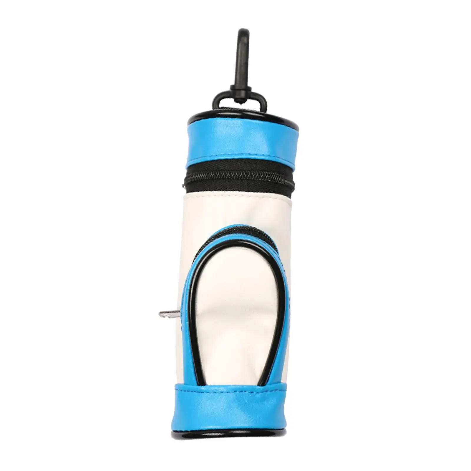 PU Leather Golf Ball Storage Bag with Hook Golf Accessories Pouch Waist Belt Bag