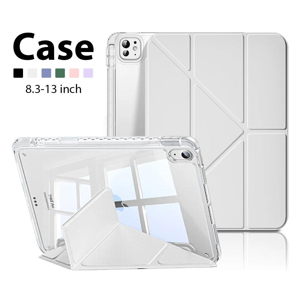 Case For iPad A16 2025 10 9 9th 10th Generation Pro 13 11th M4 12.9 Funda Air 11 5 4 M3 M2 Mini 7 6 A17 2024 8 HD Acrylic Cover