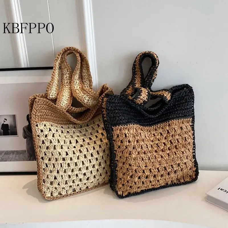 

Luxury Fashionable Portable Large-capacity Tote Bag For Women 2023 Brand New Straw Tote Bag Simple Casual Armpit Tote Bag