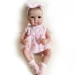 NPK 18inch Lifelike Full Body Bettie Reborn Baby Doll - Newborn Cuddly 3D Skin Hand Draw Hair Multiple Layers Painting