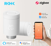 RKHK Tuya Zigbee Thermostatic Radiator Actuator Smart TRV Thermostat Valve Remote Control Programmable,Alice Alexa Google Home