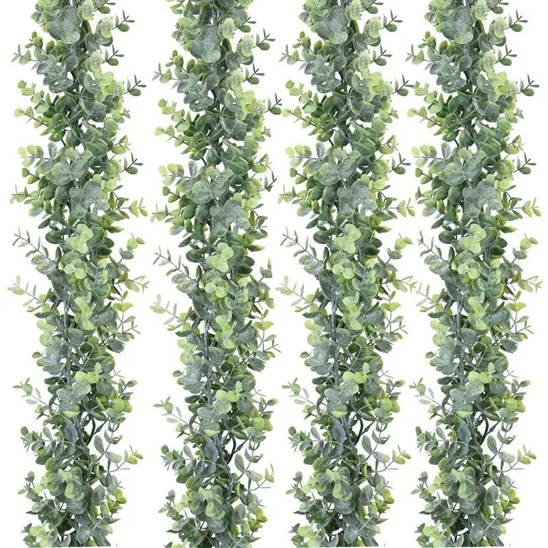 

180cm Artificial Eucalyptus Garland Rattan for Wreaths DIY Wedding Decorations Arch Wall Backdrop Green Hanging Vine Fake Plants