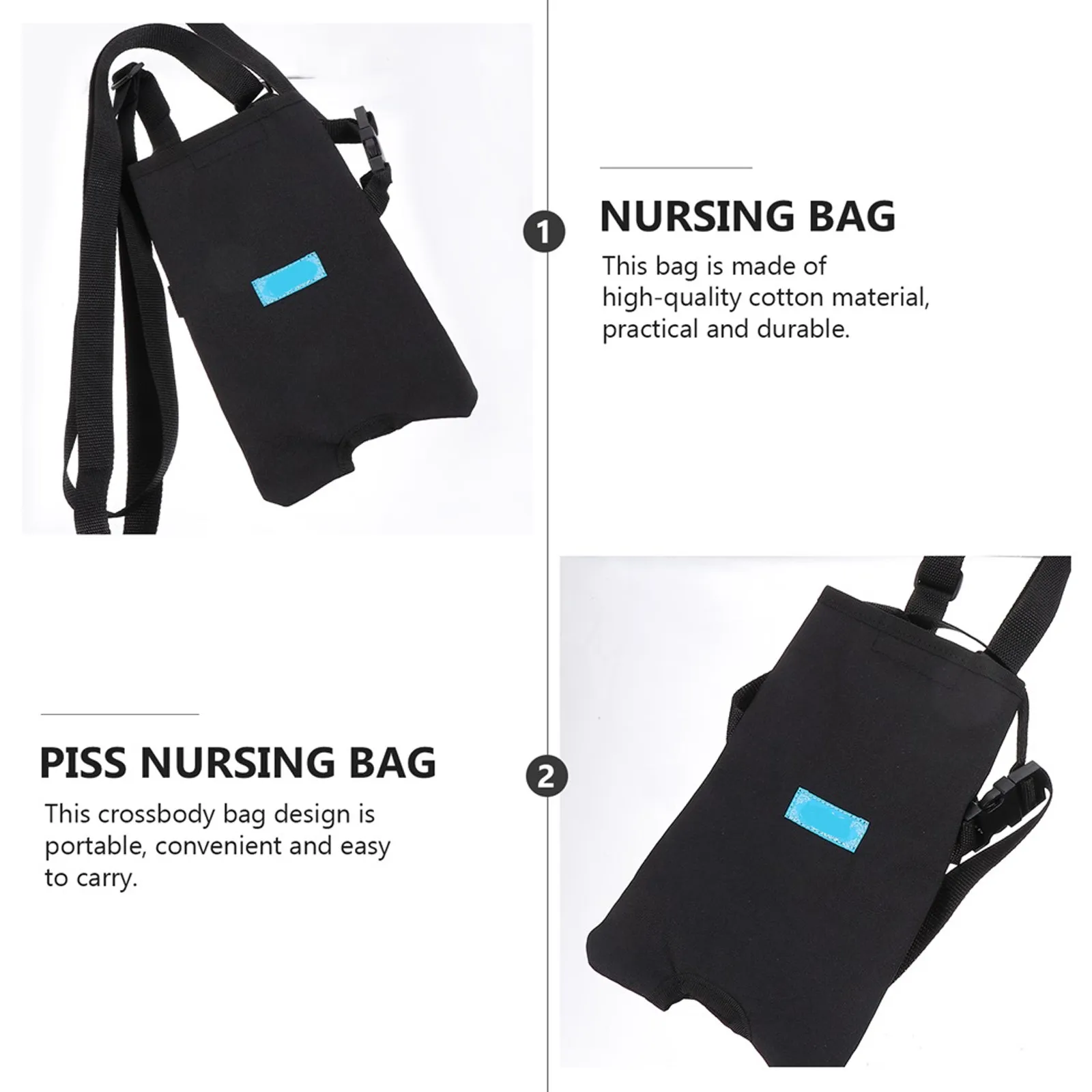 1Pcs Nursing Urinary Portable Old Man Hanging Bag Adjustable Strap Suitable for Travel Car Wheelchair Use