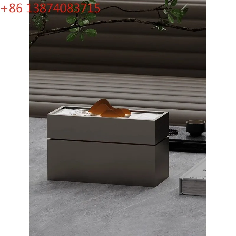 Modern light luxury desktop flowing water ornament, high-end opening gift