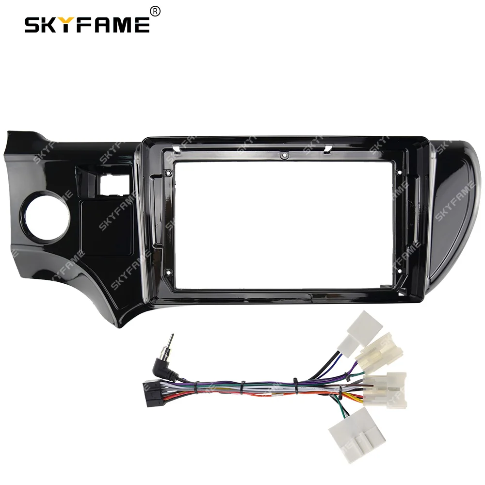 SKYFAME รถกรอบ Fascia อะแดปเตอร์ Android วิทยุ Dash ชุดแผงติดตั้งสําหรับ Toyota Aqua Prius C