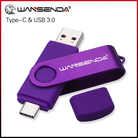 New WANSENDA USB 3.0 TYPE C USB Flash Drive OTG Pen Drive 512GB 256GB…