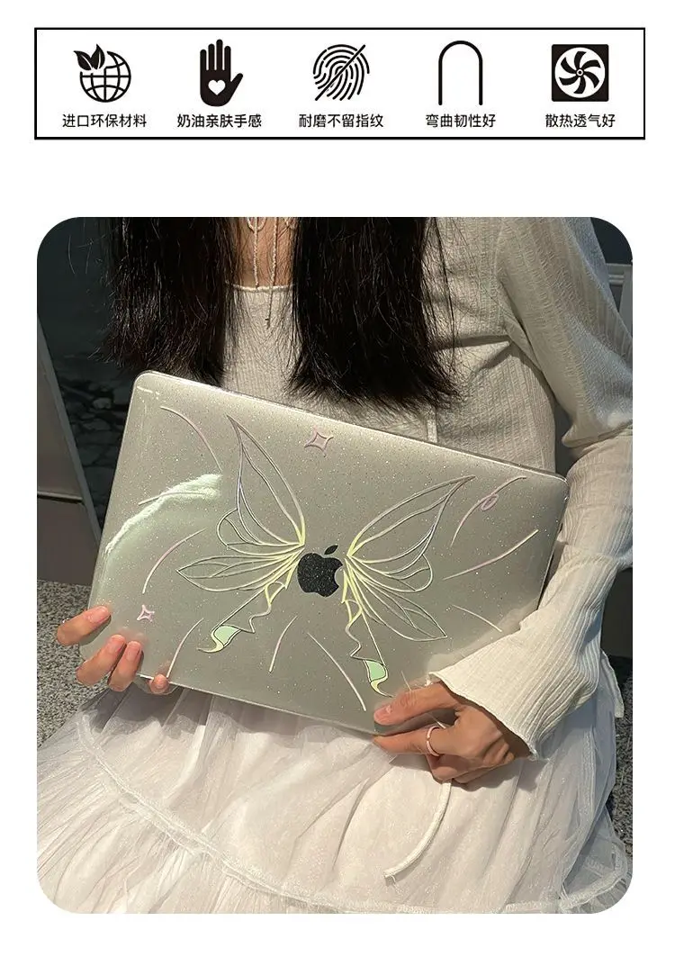 Colorful Bow Glitter Case For Macbook Neo 13 2026 Air 15 M4M3 Hard Casefor Mac Book Pro 14 M1 M2 M5 14 16 Sleeve Accessories Y2K