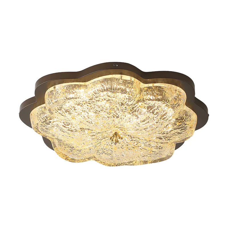 

Medieval flower-shaped bedroom ceiling light, light luxury retro high-end designer country room light