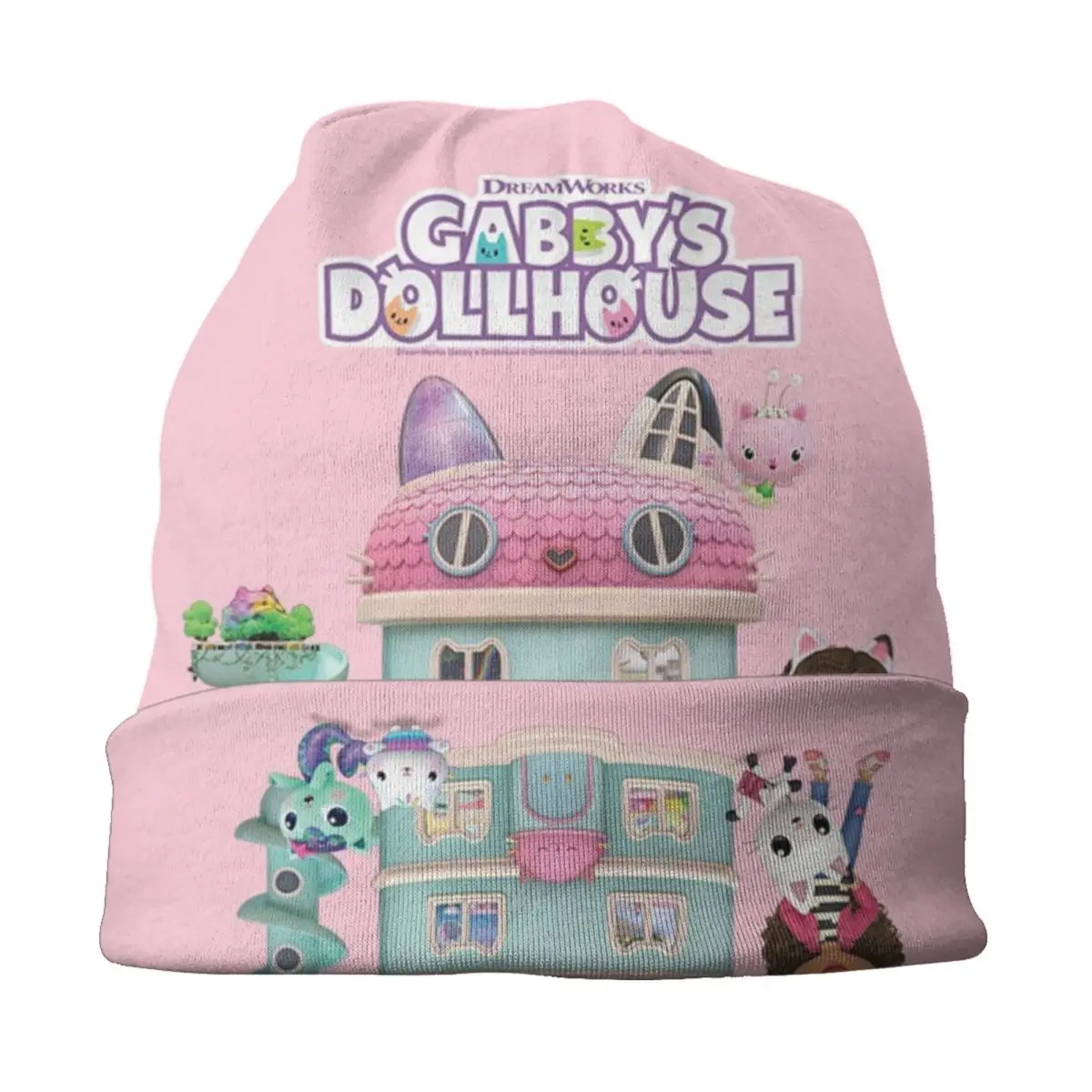 Gabbys Dollhouse Bonnet Hat Knitted Hats Cool Unisex Adult Cartoon Gabby Kids Adorable Winter Warm Skullies Beanies Caps