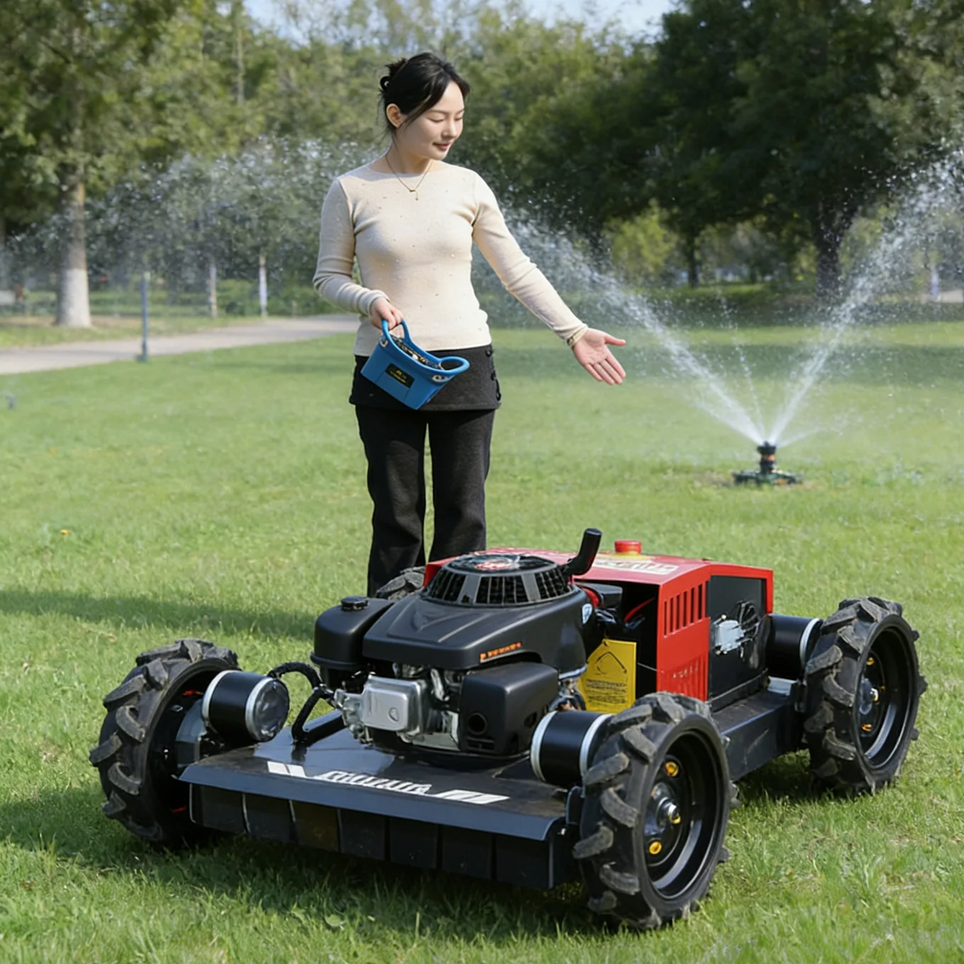 

Газонокосилка с дистанционным управлением на заказ — полностью автоматическая конструкция, экономящая труд, устраняет ручное толкание для улучшения комфорта пользователя