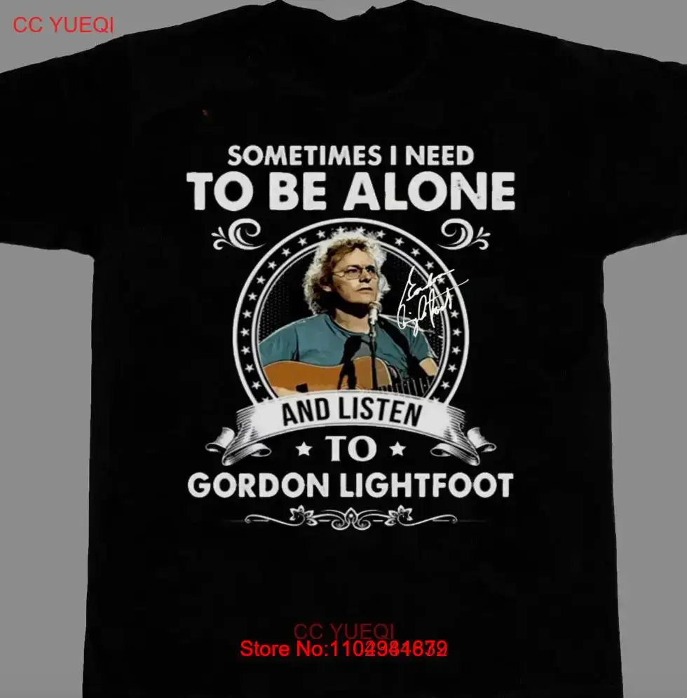 Gordon Lightfoot Singer Cotton Short Sleeve Black S-2XL Unisex T-Shirt