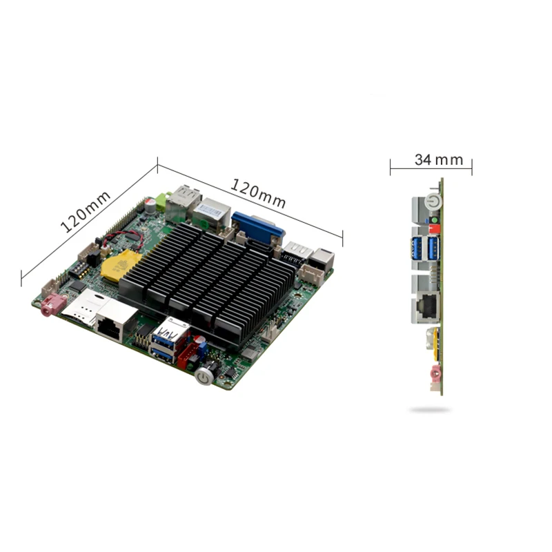 Imagem -06 - Trail Bay-nano-itx Placa-mãe J4125 Vga Hdmi Lvds com Lan Dupla Msata Wifi 4g Ddr3l dc 12v