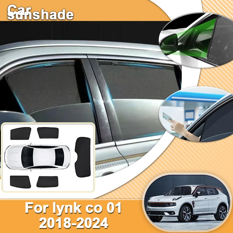 

For Lynk Co 01 CX11 2018 2019 2020 2021 2022 2023 2024 Mesh Sunshade Shield Windshield Curtain Side Window Visor Car Accessories