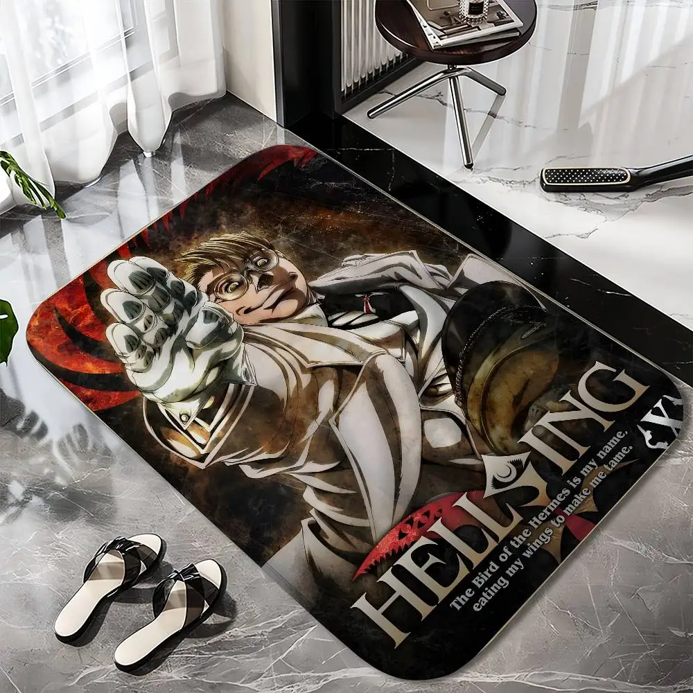

HellsingS Floor Mat Printed Large Carpets Room And Bedroom Carpets Bathroom Anti Slip Door MATS Small Carpets