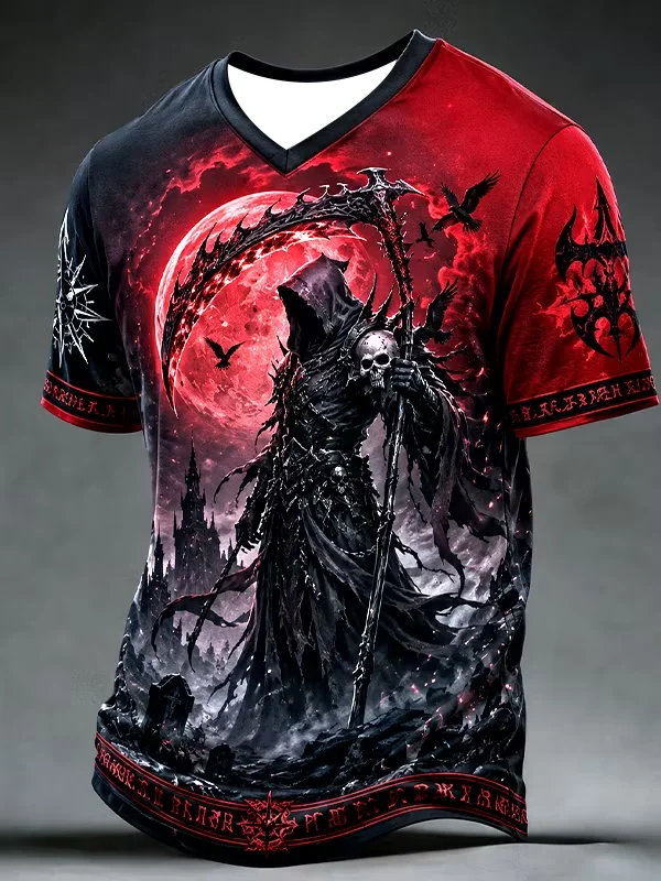 2027 Summer Men's Best-selling Japanese Samurai Culture Printed 3D Pattern Moisture-Wicking Family Version Casual T-Shirt Top