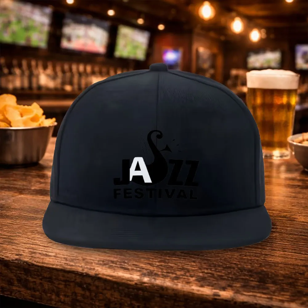 Gorra de Béisbol Hip-Hop con Visera Plana y Diseño del Festival de Música Jazz 2026 - Gorra Deportiva de Moda Urbana para Exteriores - Gorra Hip-Hop para Parejas - Versión