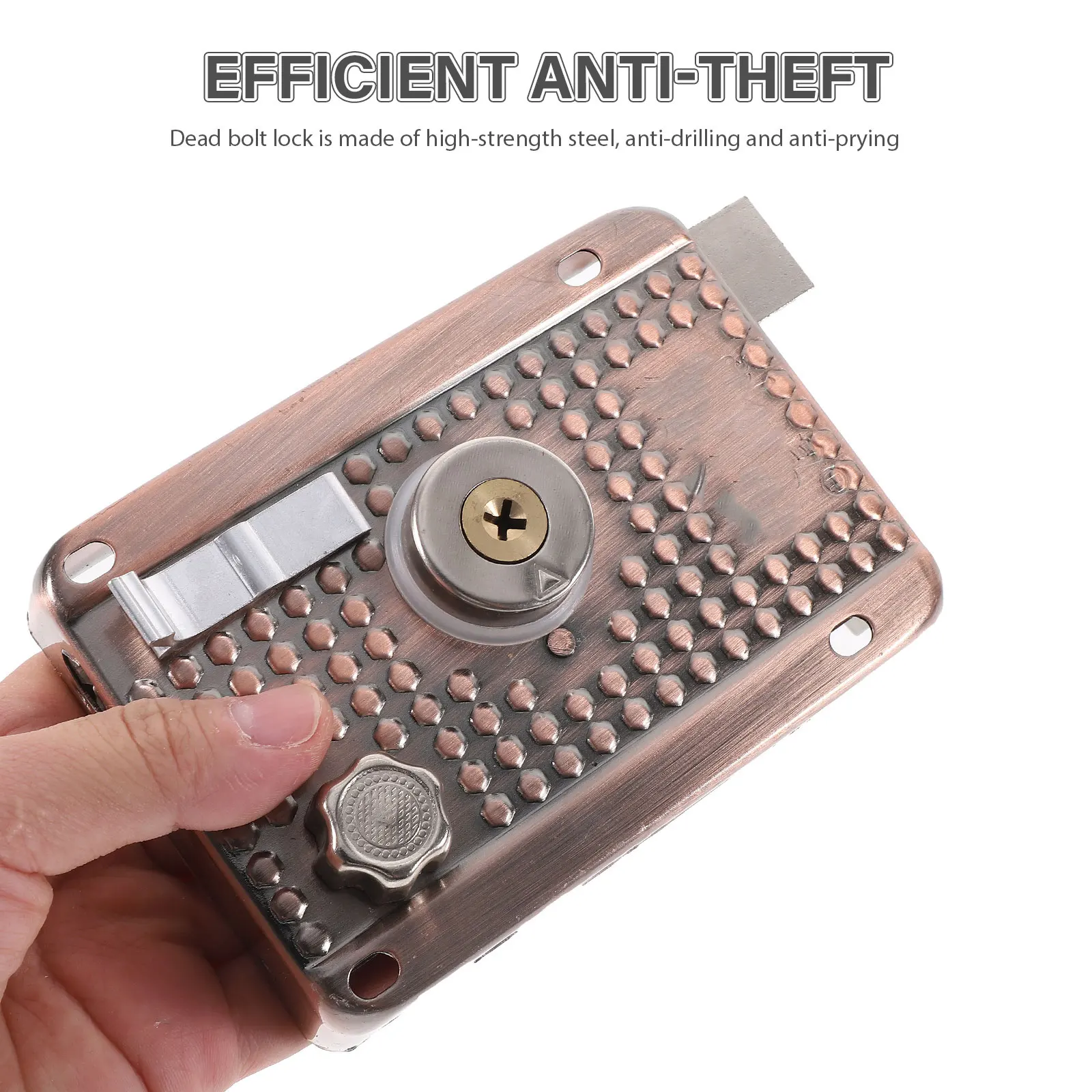 

Door Lock Flush Bolt Double Doors Old Knob Replacement Hook Latch Deadbolt High Strength Steel Anti Drilling Cylinder Lock