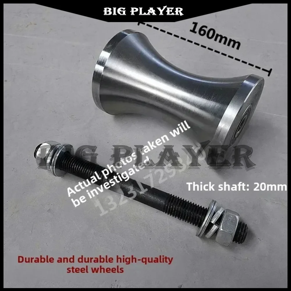 ‌ 2025 بكرة دفع الكابلات شديدة التحمل |   نظام العجلات الثلاثية من سبائك الصلب/النايلون |   فوهة ويلهيد ذاتية المحاذاة وعجلة حديدية