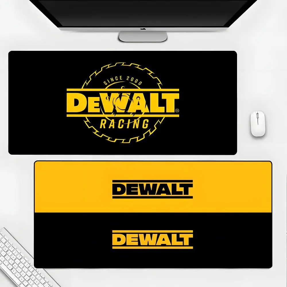 D-DeWalt Cool Logo Mouse Pad Rubber Mat Laptop Xxl Mousepad Notebook Gamer Computer Table Gaming Accessories