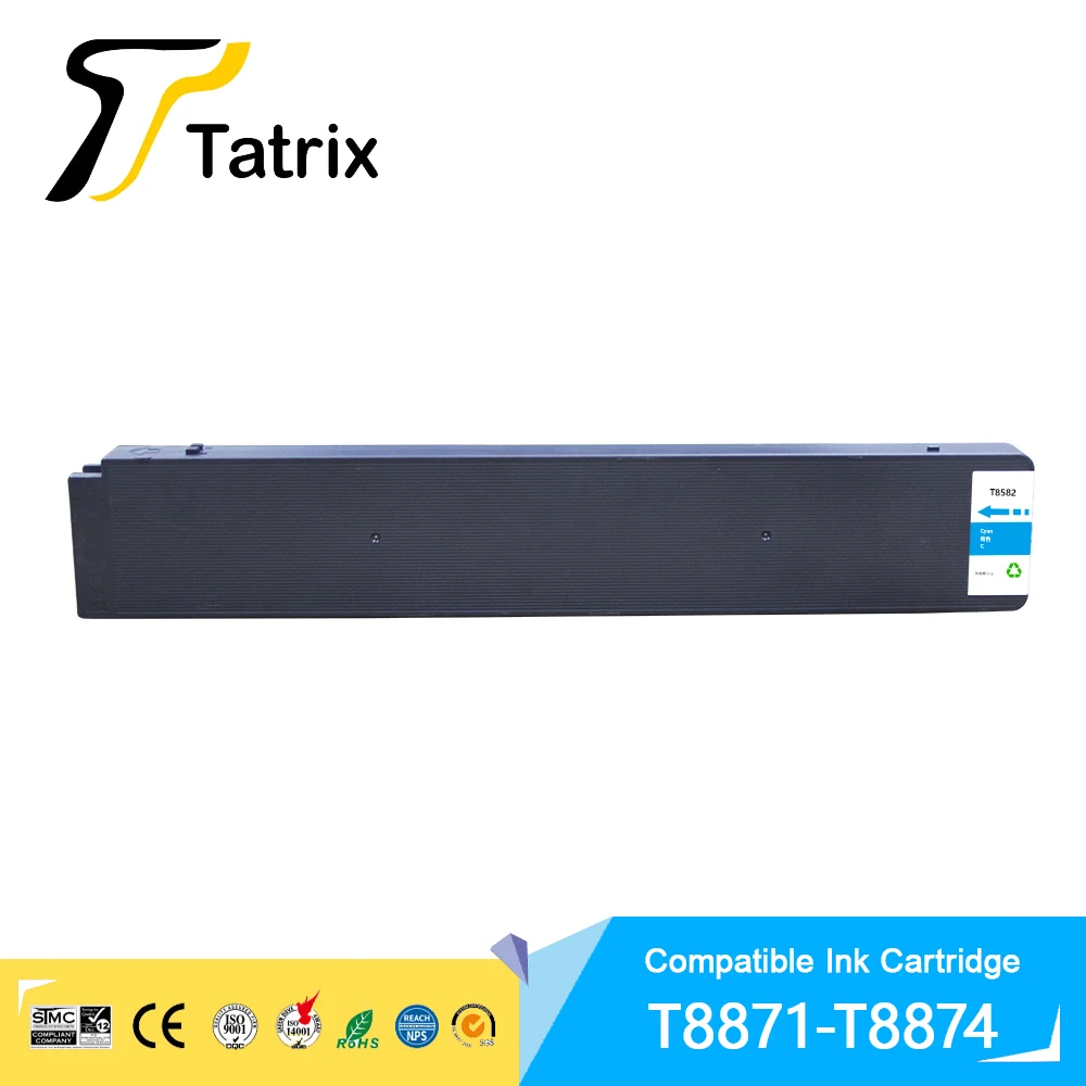 Tatrix T887 T8871 T8872 T8873 T8874 Premium Compatible Color Inkjet Ink Cartridge for Epson WorkForce Enterprise WF-C17590