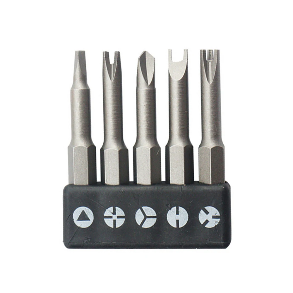 5Pcs 50mm Special-shaped Screwdriver Sets U-shaped Y Shape Triangle Inner Cross New Three Points Screwdriver Bits Tools