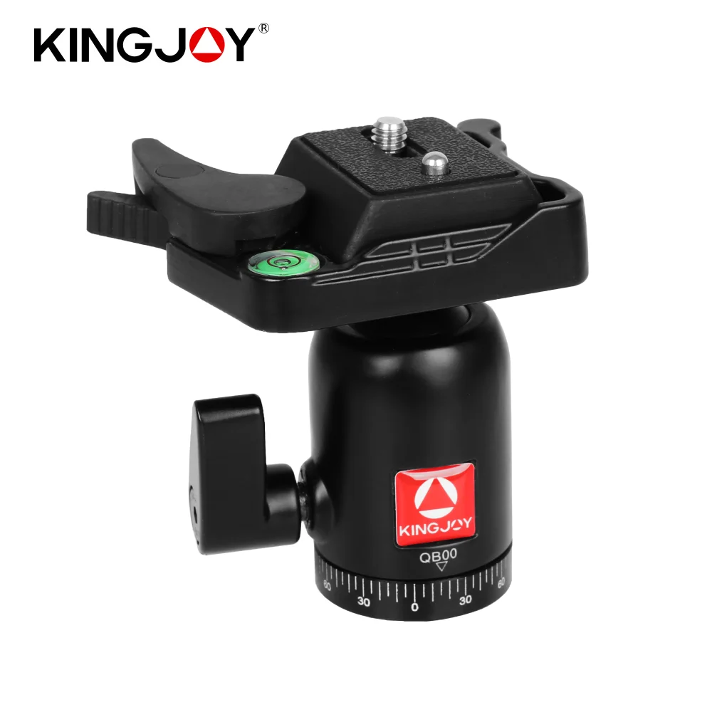 

KINGJOY QB00 Ball Head Aluminum 360° Rotation Tripod Head Camera BallHead with 1/4" to 3/8" Screw Mount for Tripe DSLRs Monopod