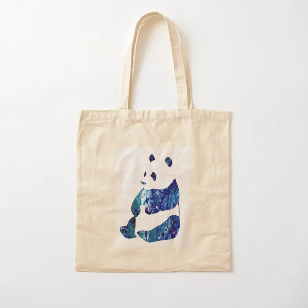 Blue Panda Tote Bag shopping bag logo large tote bag Women's shopper Canvas shoulder