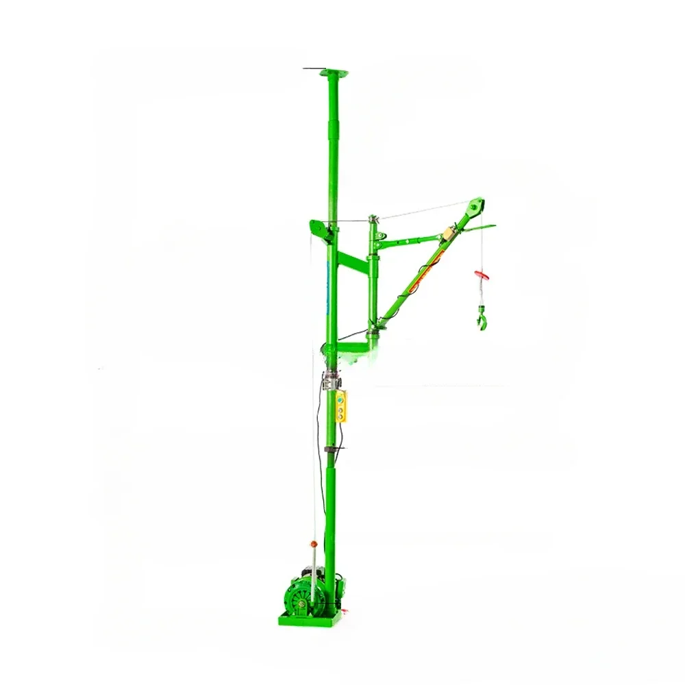 New househol 220V indoor folding arm hoist portable building decoration elevator door and window crane building loading machine