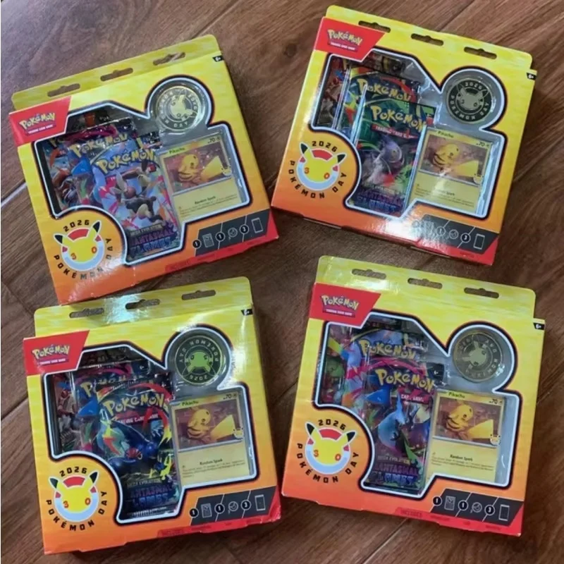 

Hot Sale Stock Original Ptcg Pkm 30th Anniversary Serise Booster English Version Cards Collection Decoration Surprise Toys Card