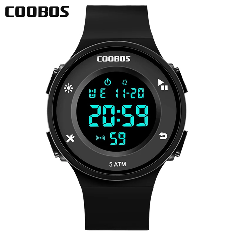 Creative Watches For Men Luxury Silicone Strap Sport Waterproof Digital Watch LED Luminous Male Clock Military Relojes de hombre