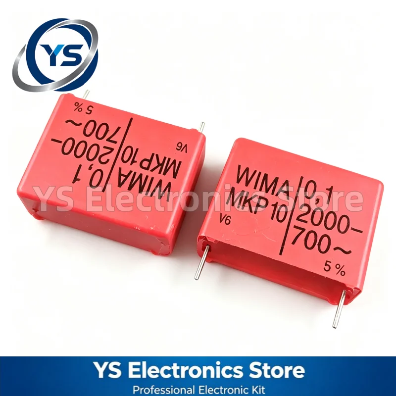MKP10 2000V0.1UF WIMA RED  2000V104 100NF 27.5mm Film Capacitor Hi-Fi Audio Capacitors NEW and Original