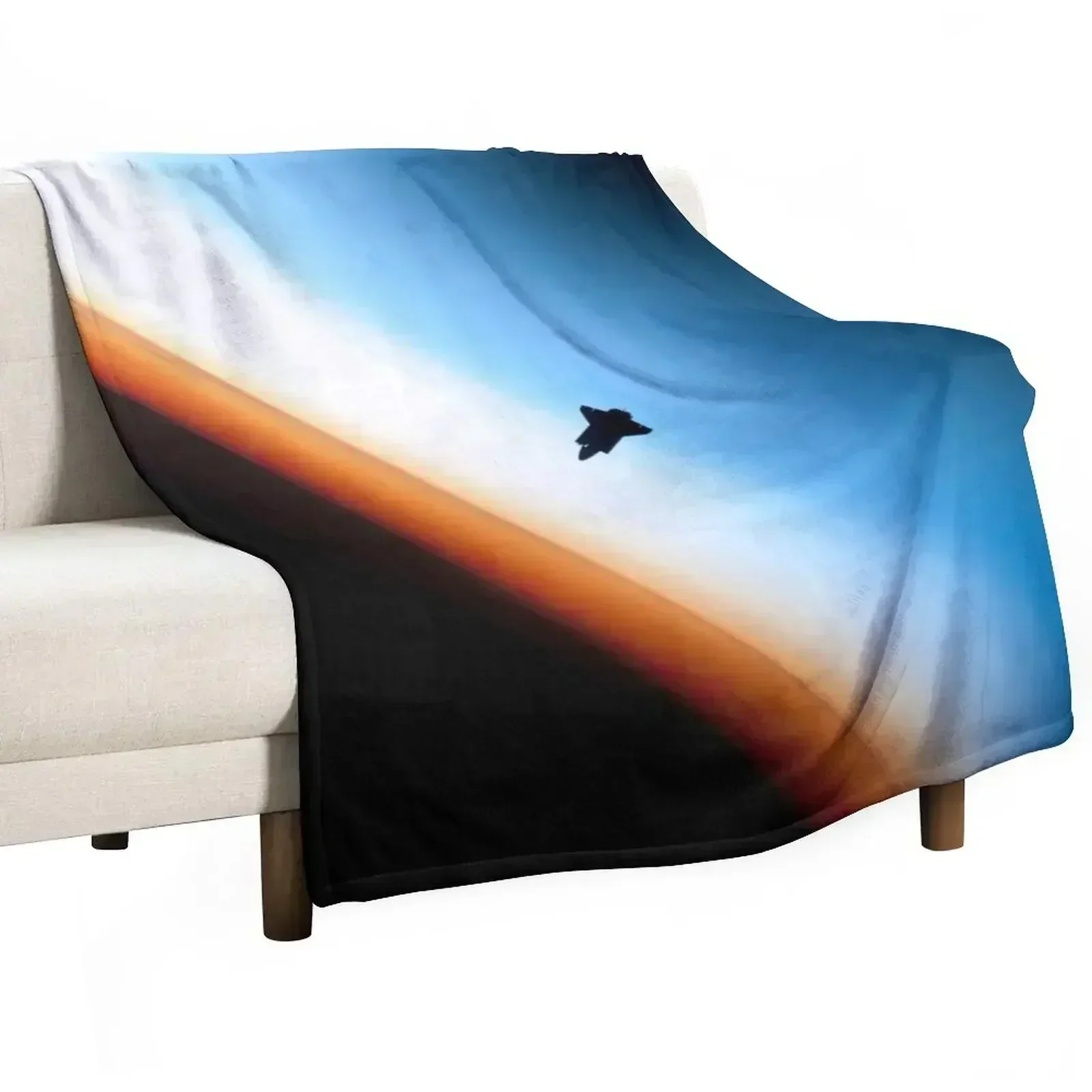 Space Shuttle Endeavour Silhouet Throw Blanket Nap Heavy christmas decoration Luxury St Blankets