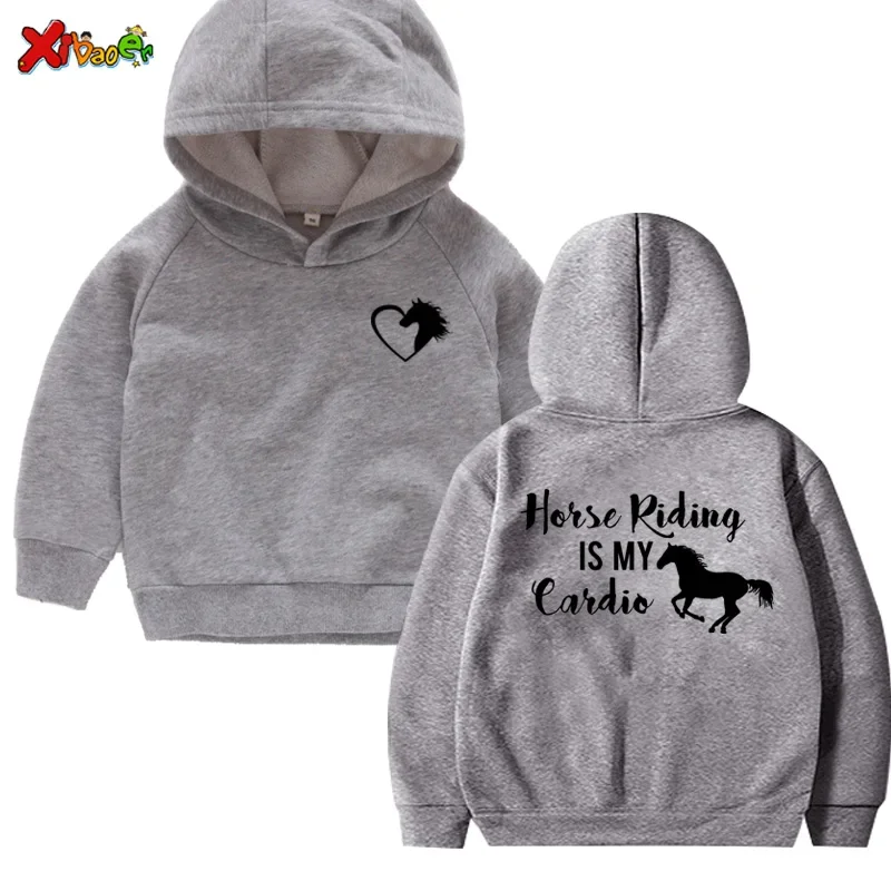Hoodies Boys Kids Clothes Sweatshirt Toddler Baby Clothing Teen Hooded Little Girl Children Shirt Gift for Horse Lovers Spring