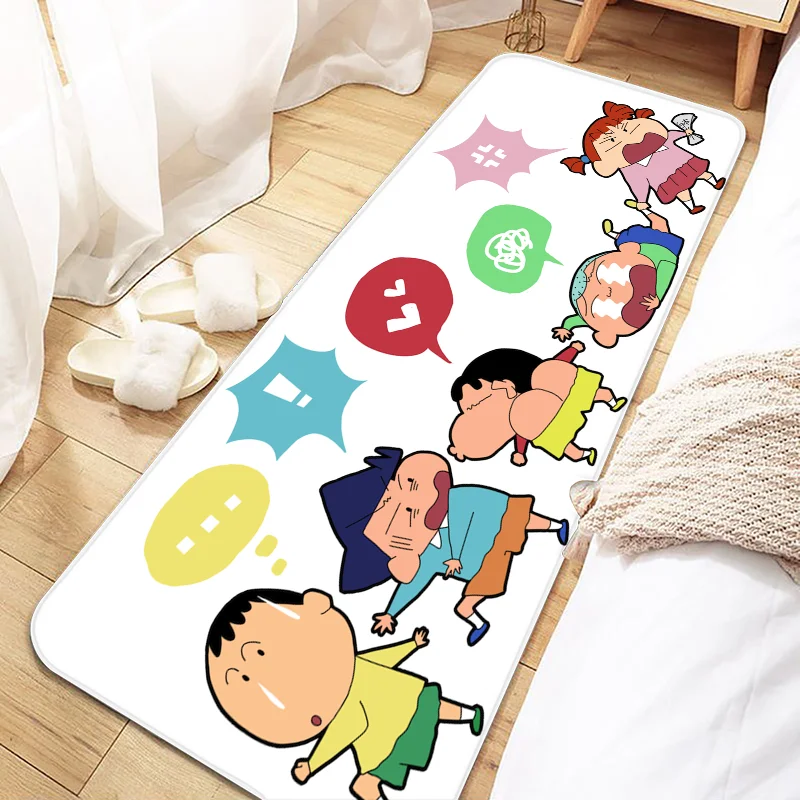 Cartoon Cute Crayon Shins chans Door Mat Entrance Non-slip Doormat Washable Kitchen Carpet Living Room Hallway Rugs Bathroom Bat