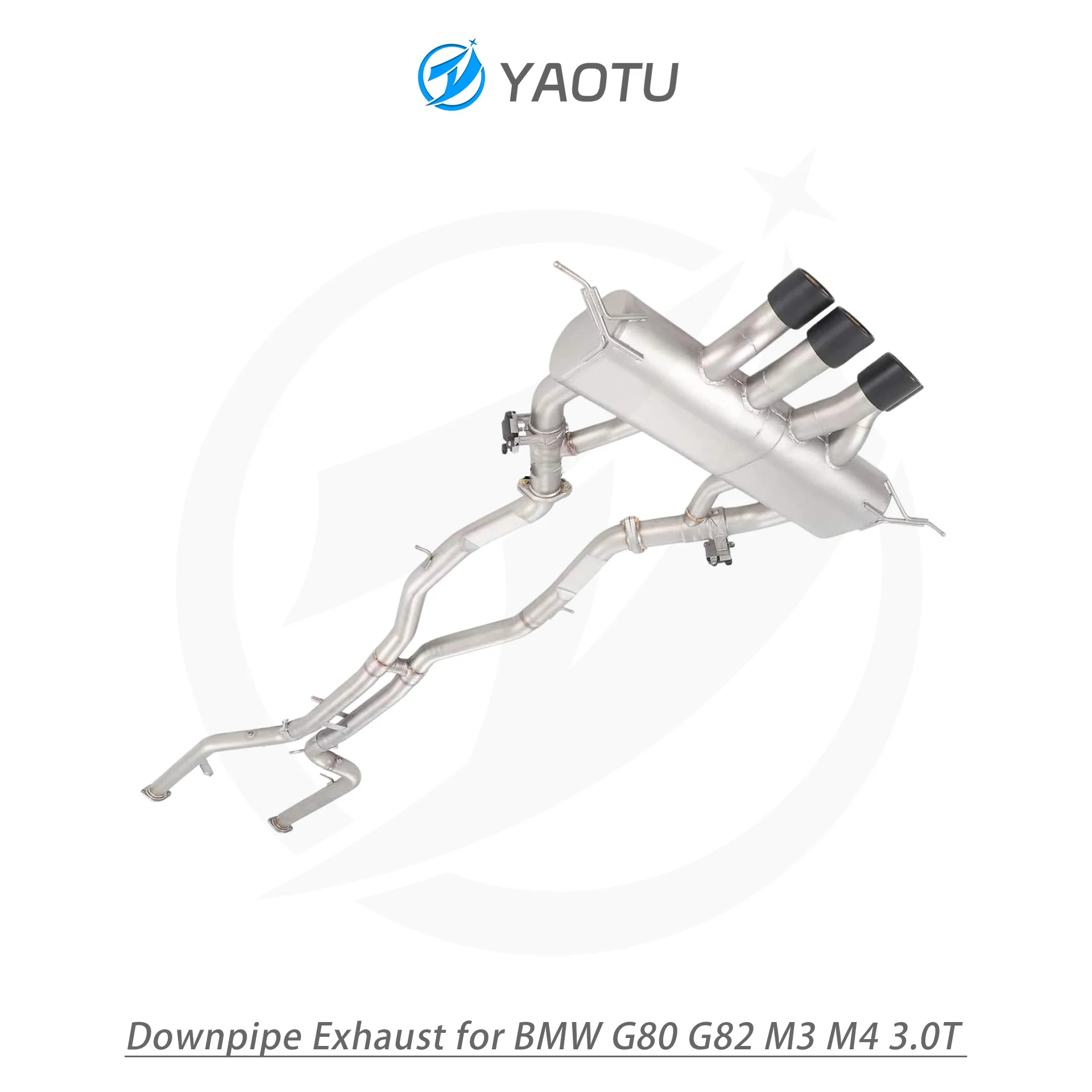 YT Stainless Steel Mid - Rear Muffler (Center Quad - Exit) for the New BMW G80 G82 M3 M4 3.0T