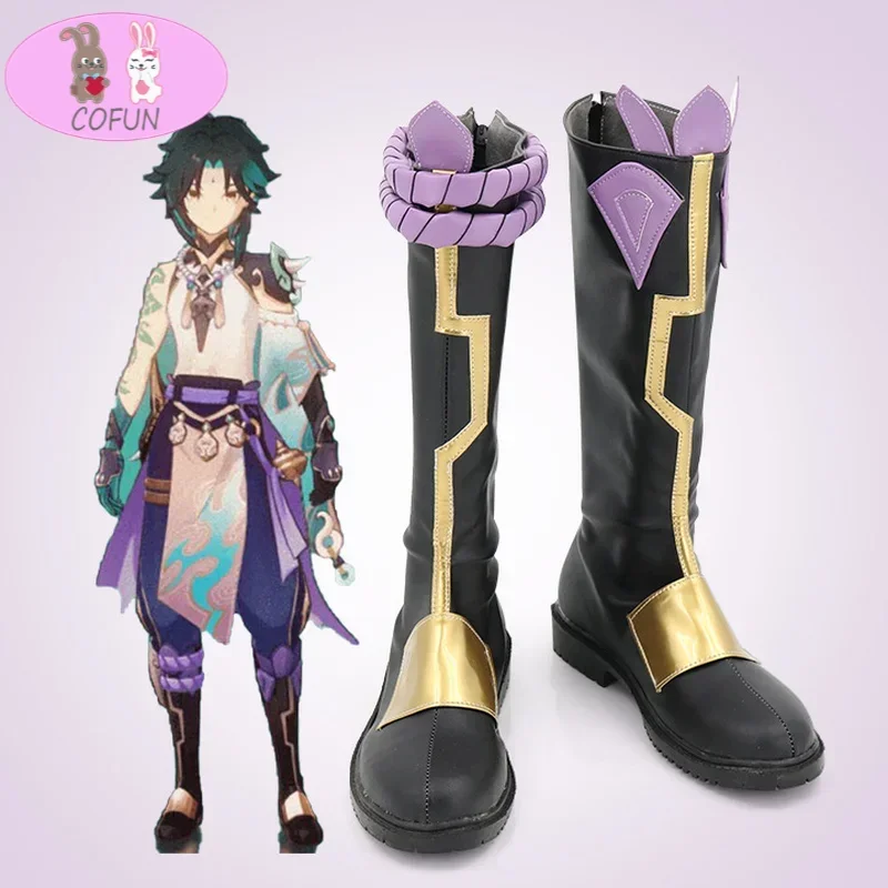 

[Customize] Game Genshin Impact Xiao Boots Halloween Cosplay Shoes 2021 New