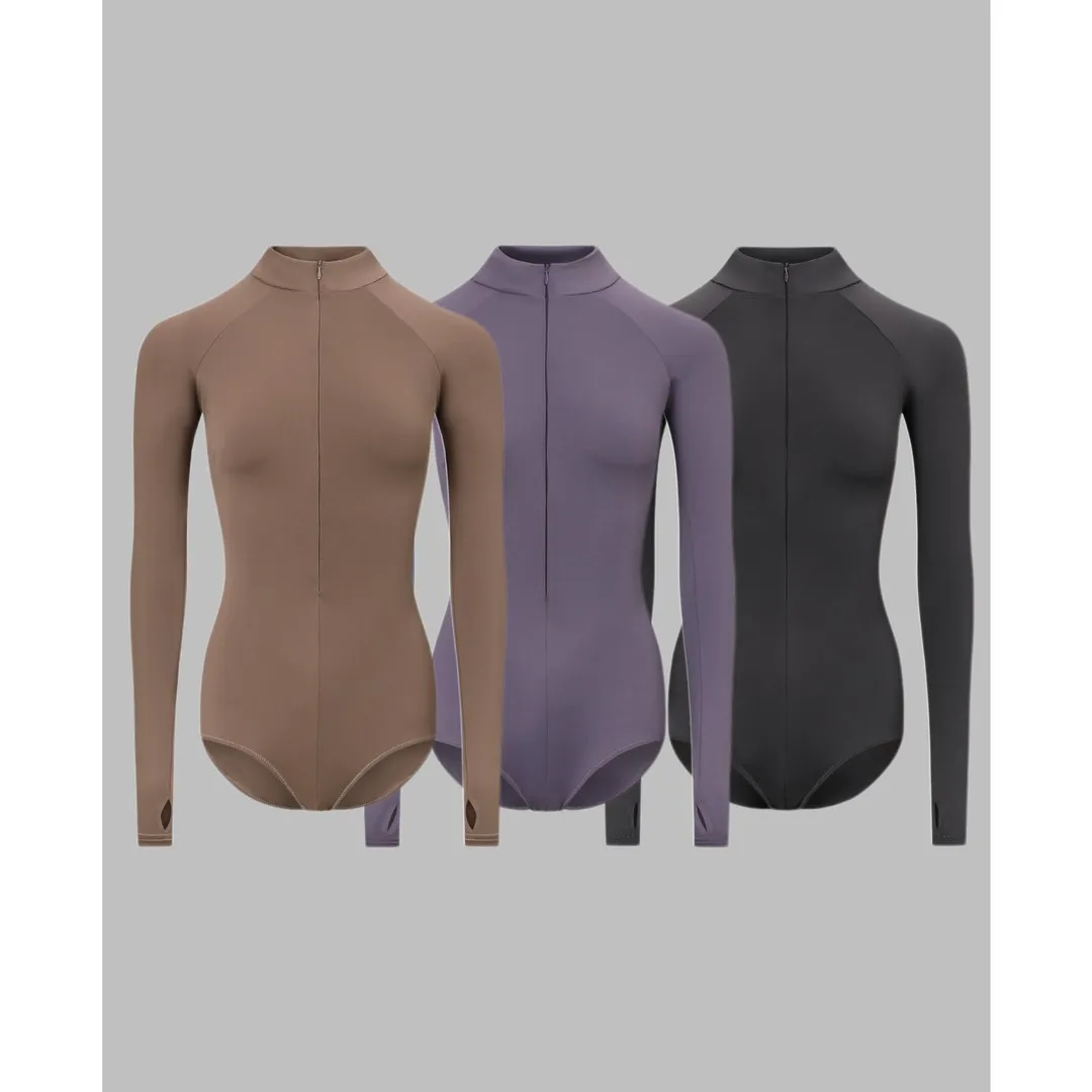 

Новые топы для латиноамериканских танцев 2026 года для взрослых: рубашка с высоким воротом и длинными рукавами для самбы, ча-ча-ча, танго. Женские костюмы для латиноамериканских танцев BS004