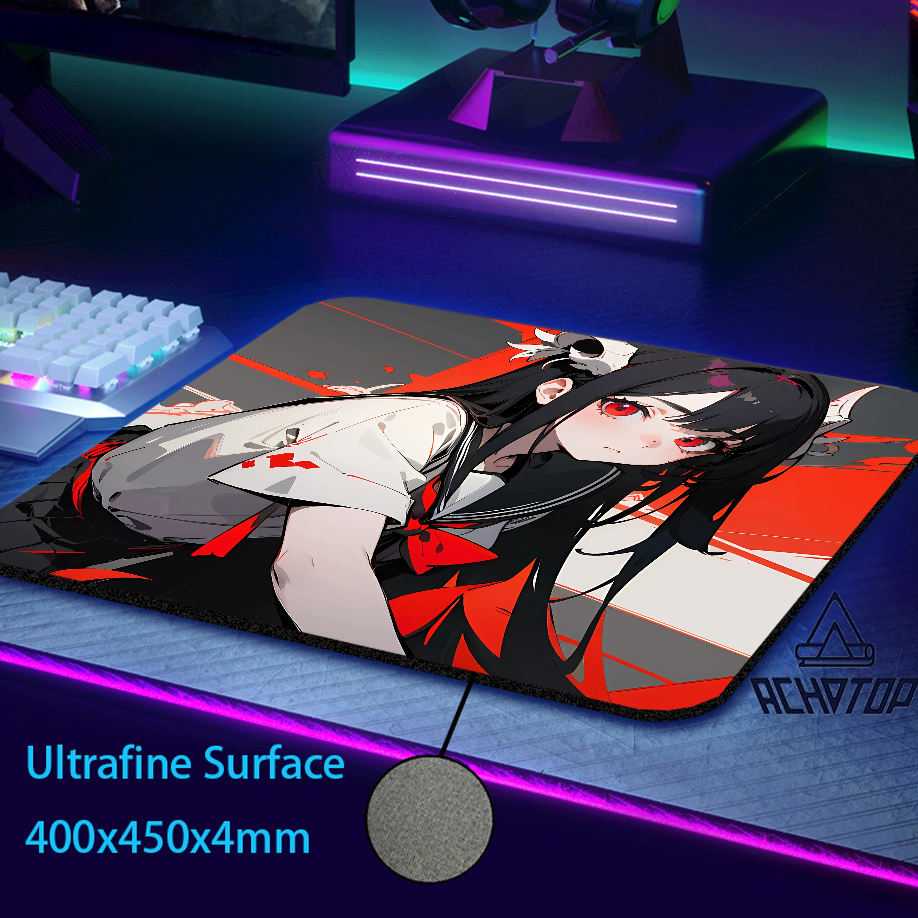 Japanese Style Anime Contour Rug 40x45cm Mouse Pad Office Accessories Gaming Keyboard Mat Aesthetic Small Desks Table Laptop