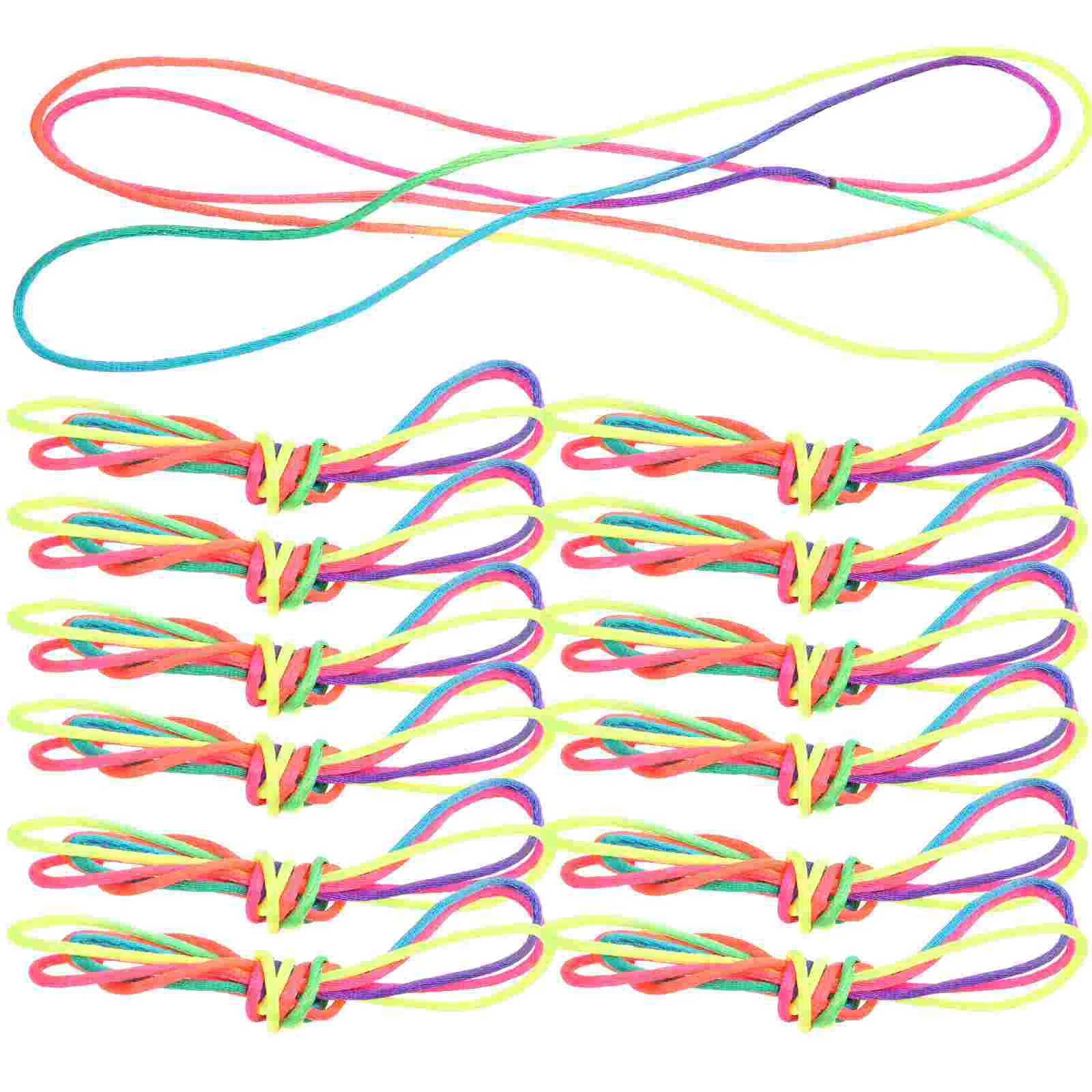 20 pcs Rainbow Color Finger Toys High Grade Material Flexible Cats Cradle String Game Chinese String Toy for Children