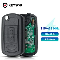 KEYYOU 1PCS 315Mhz /433MHz ID46 PCF7941A Remote Car Key For Range Rover Sport Land Rover Discovery 3 NT8-15K6014CFFTXA