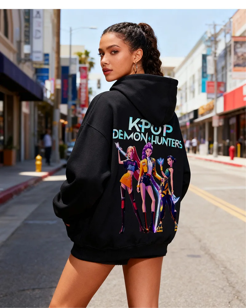 

300gsm Heavyweight Cotton Hooded Sweatshirt, Unisex Oversized Pullover for Street Fashion, Custom POD Printing, Men Women