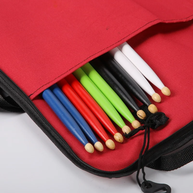 Drum Stick Gig Bag Waterproof Oxford Cloth Drumsticks Case Holder with Handy Strap Percussion Instruments Parts Accessories