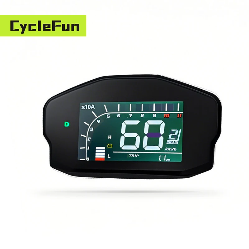 Programmable Voltage KMH/MPH ONE-LIN YXT Electric Scooter Moped DKD Display Speedometer for Votol Fardriver Controller