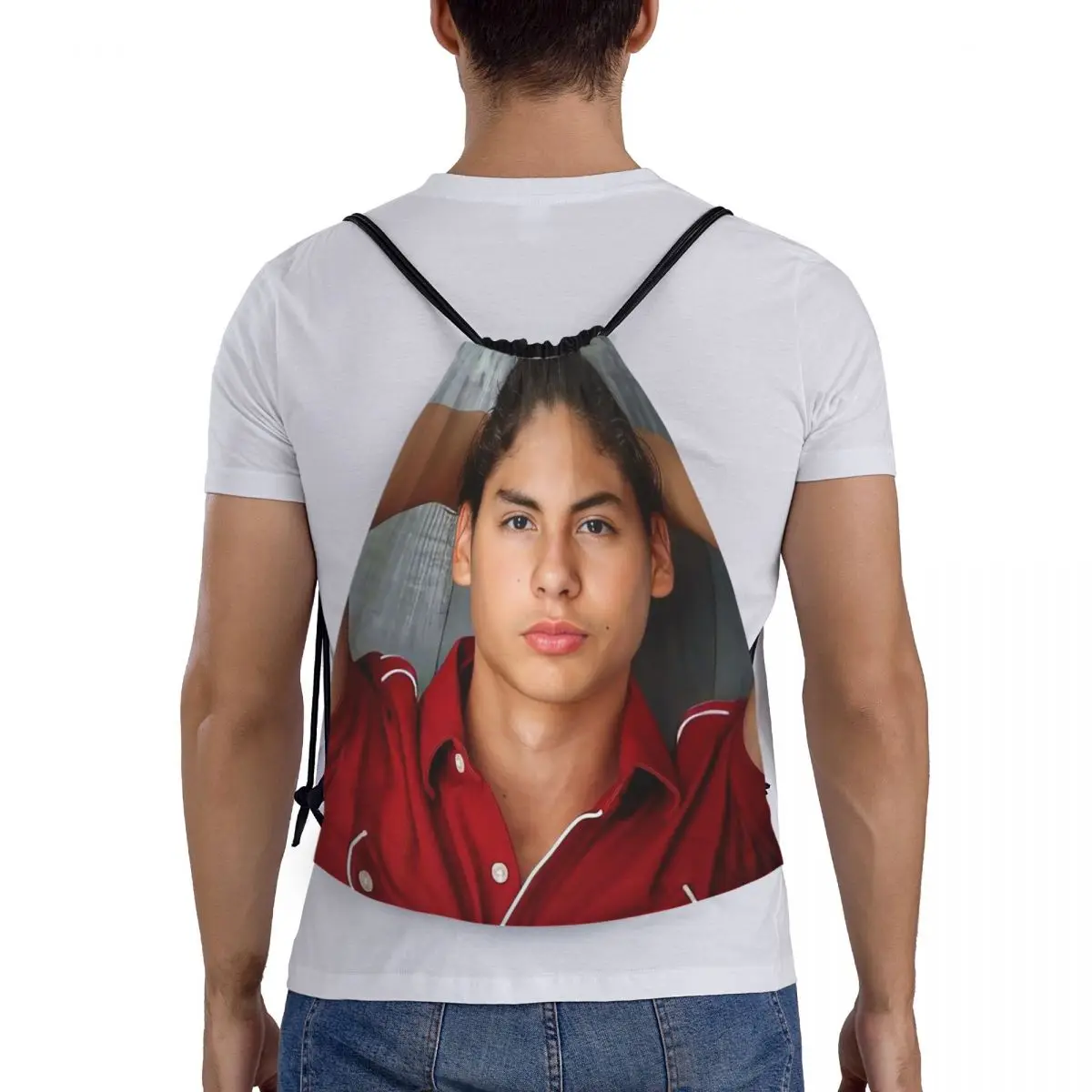 

Miguel Cazarez Mora Actor Backpacks Casual Drawstring Bundle Pocket Sundries Bag Book Bags for Travel School