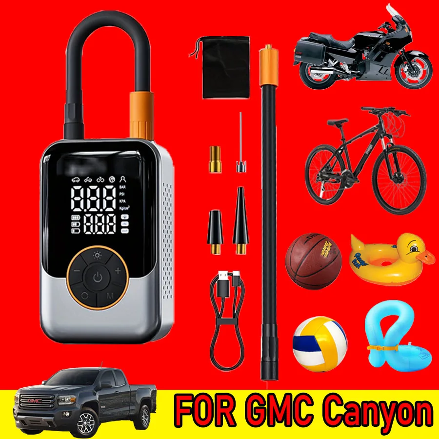

Портативный электрический воздушный компрессор для GMC Canyon, портативный насос 150PSI, воздушный насос, цифровой насос обнаружения давления в шинах