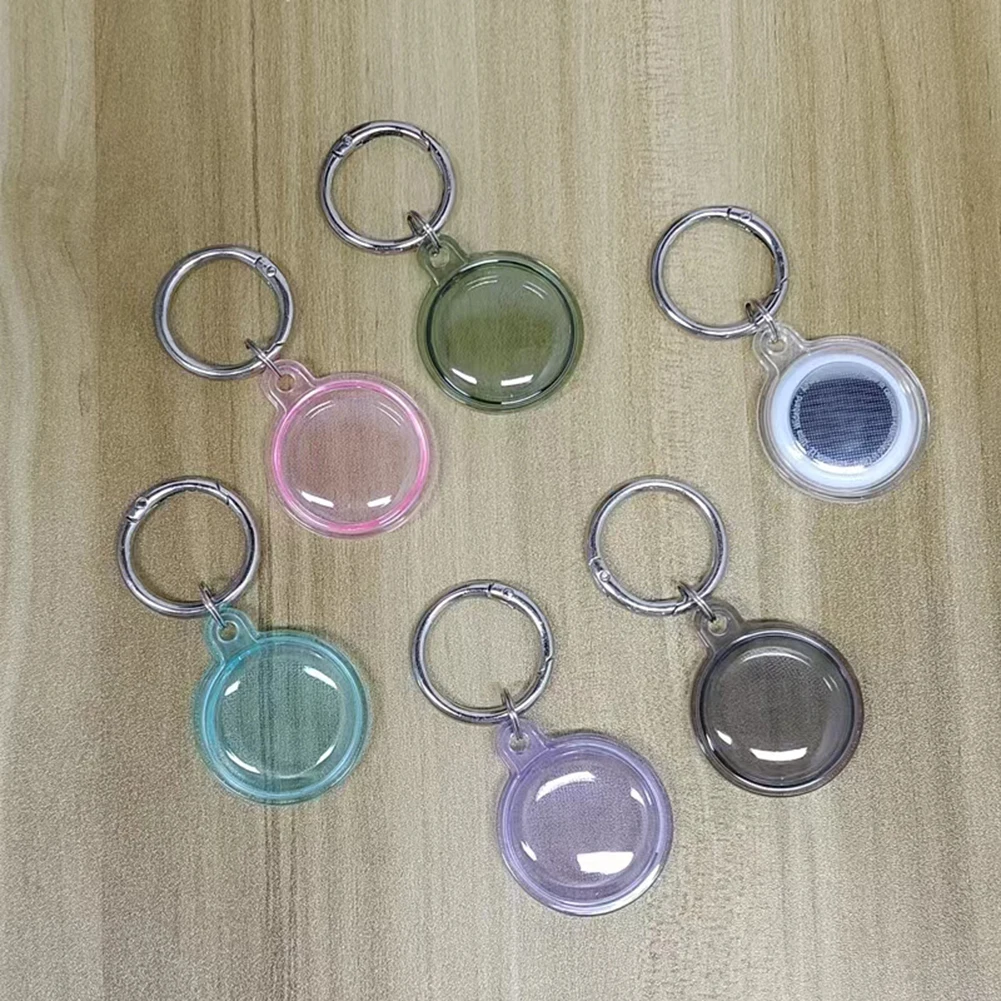 เคสสำหรับ Apple airtag ฝาครอบป้องกันเคส TPU สำหรับผู้ถือ airtag พร้อมพวงกุญแจพวงกุญแจเคสป้องกันการกระแทก