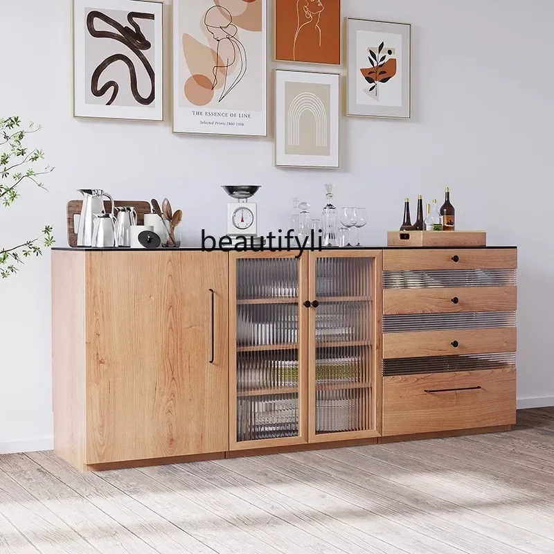 S Podłoga z litego drewna Kombinacja Kredens Szafka do przechowywania Komoda z szufladami Ściana Mały wyświetlacz do mieszkania Wielofunkcyjny